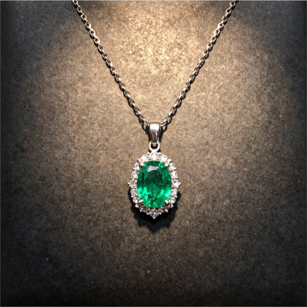 Celestial Emerald & Diamond Pendant